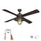 Westinghouse Ceiling Fan Indoor 52In Porto WIFI DmLED BkBrz Rvr 4Bl DkWt/Wng Am Fr Glass 74005B00 - alternate 2